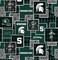Licensed NCAA Michigan State University Argyle Boxes Cotton Fabric by the Yard